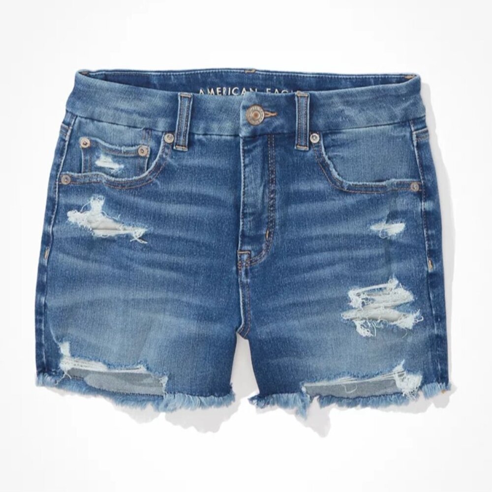 American Eagle Curvy Midi The Dream Short Denim 12